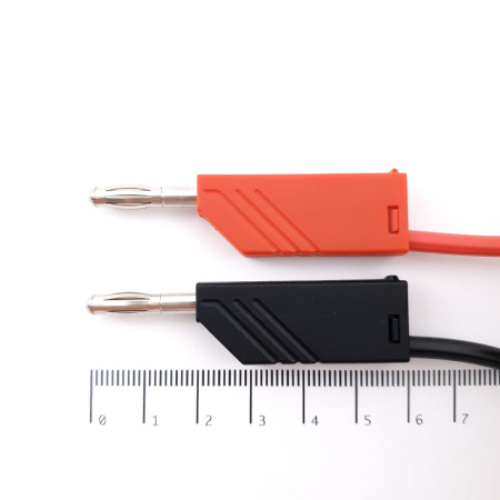 2 X HIRSCHMANN MLN200/2.5 BANANA MEASURING LEAD 2.0M - BLACK & RED. CA248U13F070825