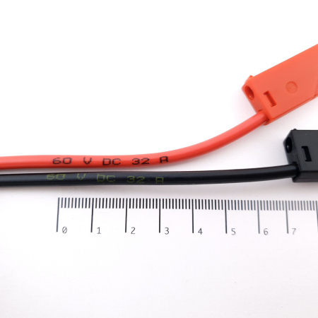 2 X HIRSCHMANN MLN200/2.5 BANANA MEASURING LEAD 2.0M - BLACK & RED. CA248U13F070825