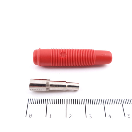 1 X HIRSCHMANN KUN 30 RT 4MM BANANA SOCKET RED. CA248U40F070825