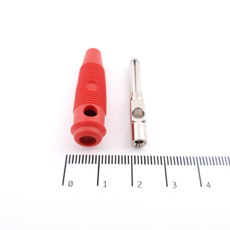 1 X HIRSCHMANN BÜLA 20K AMR RED MALE 4MM BANANA PLUG. CA248U8F200825