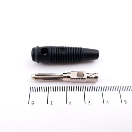 1 X HIRSCHMANN BÜLA 20K AMR BLACK MALE 4MM BANANA PLUG. CA248U10F200825