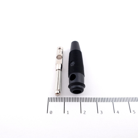 1 X HIRSCHMANN BÜLA 20K AMR BLACK MALE 4MM BANANA PLUG. CA248U10F200825