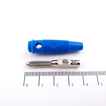 1 X HIRSCHMANN BÜLA 20K AMR BLUE MALE 4MM BANANA PLUG. CA248U17F200825
