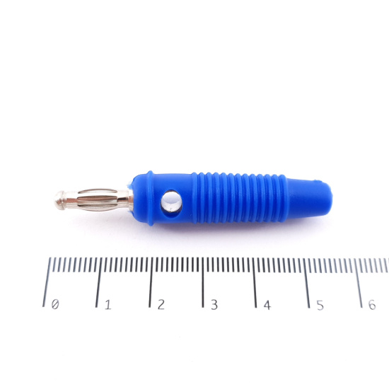 1 X 4MM MALE BANANA PLUG. BLUE....