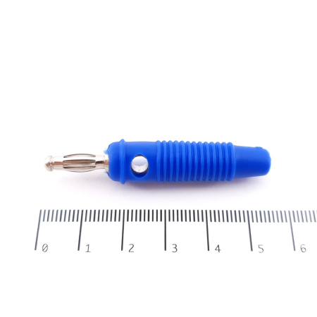 1 X 4MM MALE BANANA PLUG. BLUE. CA248U23F210825