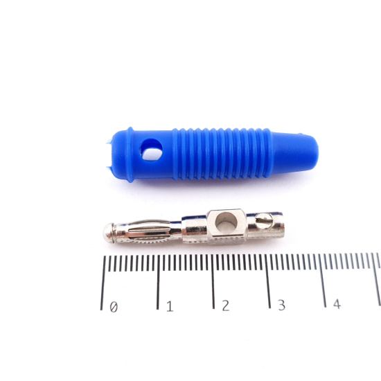 1 X 4MM MALE BANANA PLUG. BLUE....