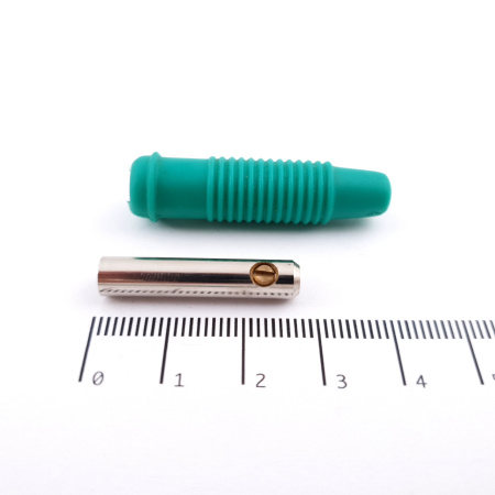 1 X 4MM BANANA SOCKET GREEN. SCREW TERMINATION. CA248U38F210825