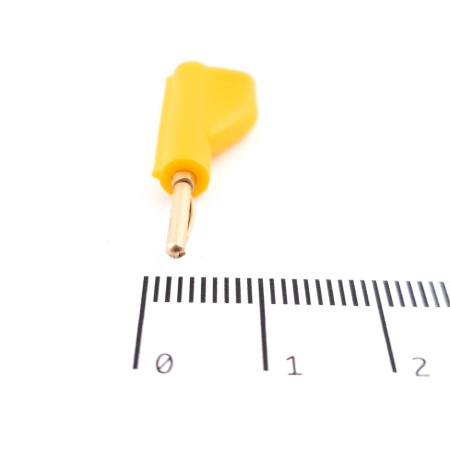 2 X 2MM STACKABLE BANANA PLUG YELLOW. BN27. CA248U48F210825