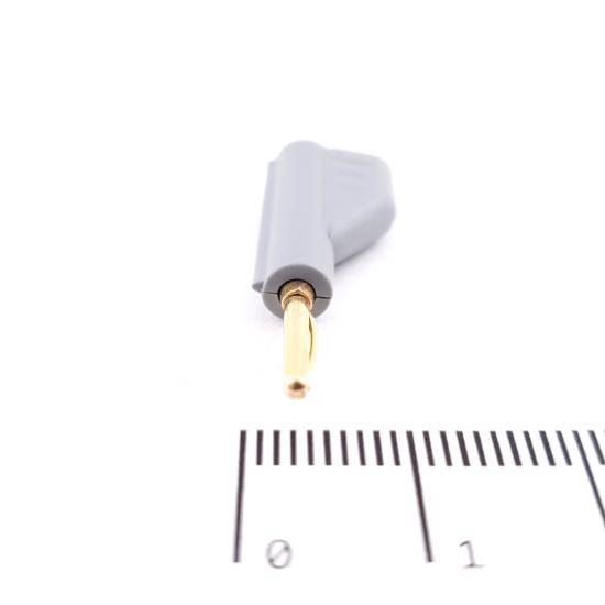 2 X 2MM STACKABLE BANANA PLUG GREY....