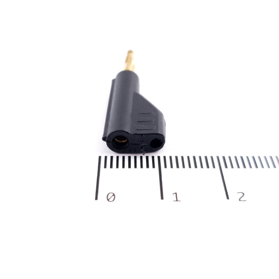 2 X 2MM STACKABLE BANANA PLUG BLACK....