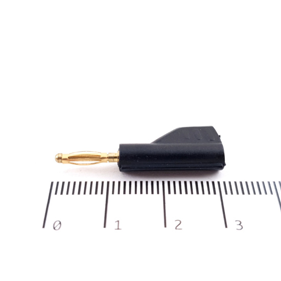 2 X 2MM STACKABLE BANANA PLUG BLACK....