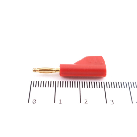 2 X 2MM STACKABLE BANANA PLUG RED. BN27. CA248U33F210825