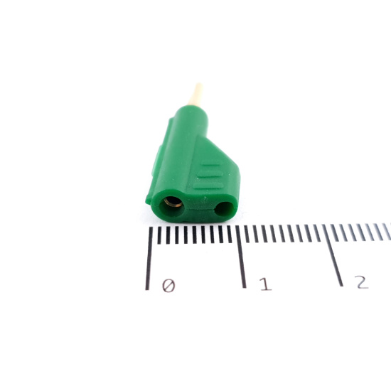 2 X 2MM STACKABLE BANANA PLUG GREEN....