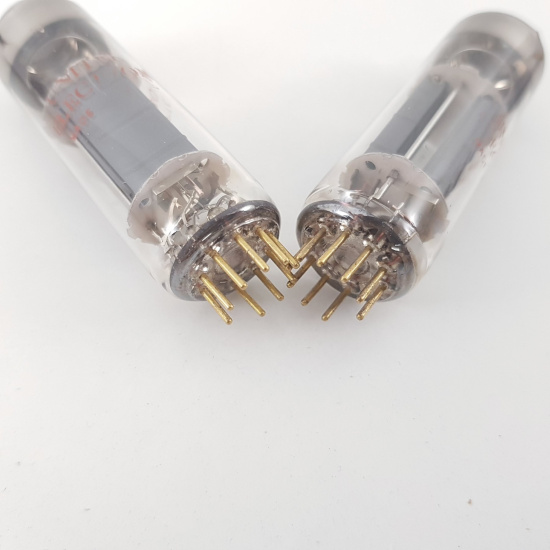 2 X E80CC UNITED ELECTRON TUBE. GOLD...