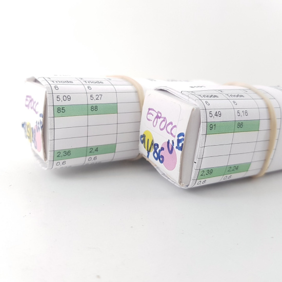 2 X E80CC UNITED ELECTRON TUBE. GOLD...