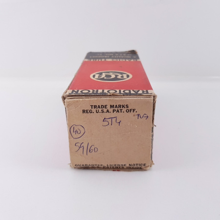 1 X 5T4 / VT-114  RCA TUBE. NOS/NIB. 2. CH58