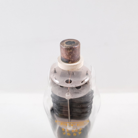 1 X 2E22F RTC TUBE. BLACK PLATES. NOS.