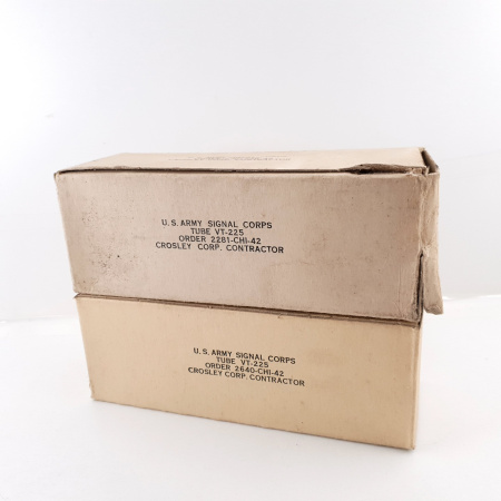 2 X VT225 KEN-RAD TUBE. US ARMY MARINE CORPS PRODUCTION. NOS/NIB.