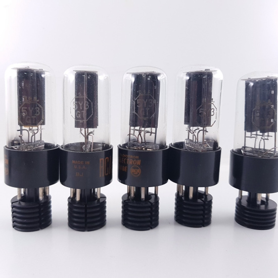 5 X 5Y3GT RCA TUBE. BLACK PLATES....