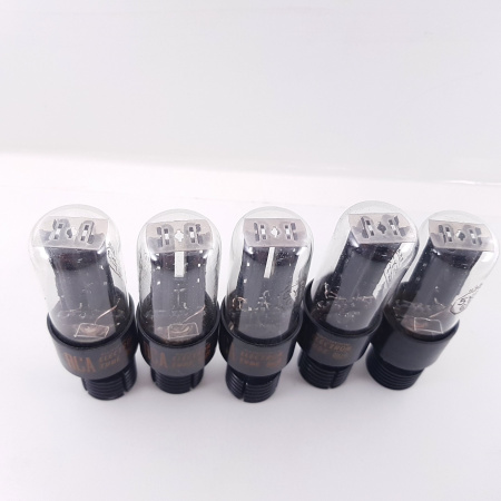 5 X 5Y3GT RCA TUBE. BLACK PLATES. RECTANGULAR GETTER 1950s PRODUC. NOS/NIB. RCB201