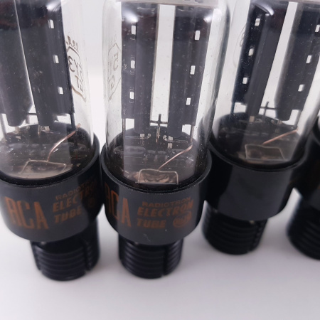 5 X 5Y3GT RCA TUBE. BLACK PLATES. RECTANGULAR GETTER 1950s PRODUC. NOS/NIB. RCB201