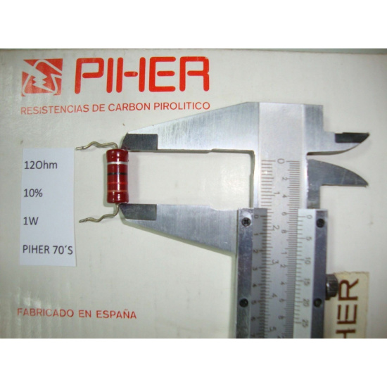1 X VINTAGE PIHER RESISTOR 1W 12Ohm...