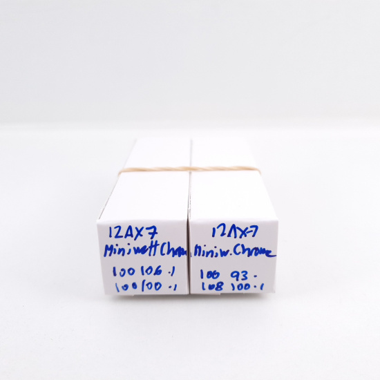 2 X 12AX7 MINIWATT CHROME PLATES...