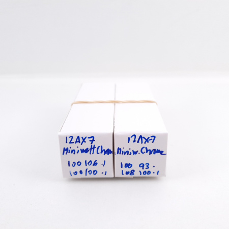 2 X 12AX7 MINIWATT CHROME PLATES TUBE. NOS. MATCHED PAIR. CB ENA