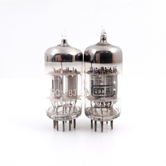 2 X 12AX7 MINIWATT CHROME PLATES...