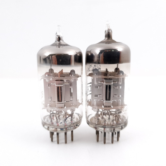 2 X 12AX7 MINIWATT CHROME PLATES...