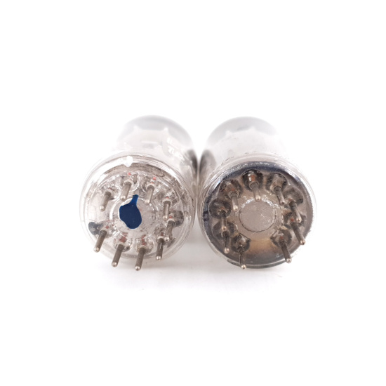 2 X 12AX7 MINIWATT CHROME PLATES...