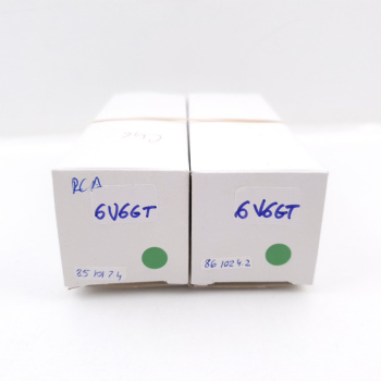 2 X 6V6GT RCA TUBE. SQUARE...