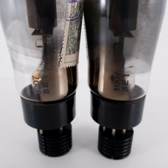 2 X EL33 TUBE. MULLARD. SMOKED GLASS. DUAL D-G. 1950s. MATCHED PAIR. CÑ  ENA