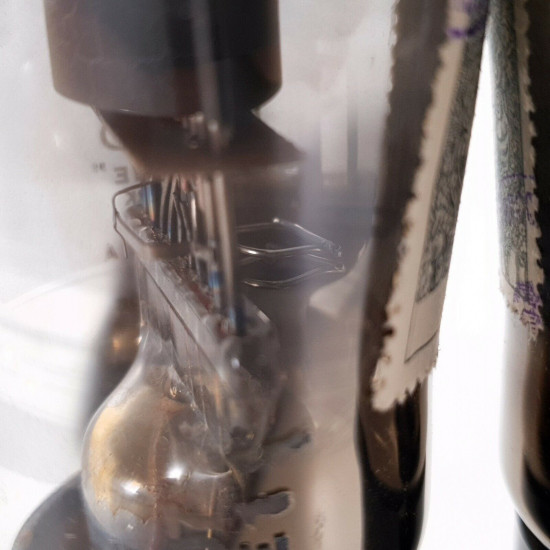 2 X EL33 TUBE. MULLARD. SMOKED GLASS. DUAL D-G. 1950s. MATCHED PAIR. CÑ  ENA