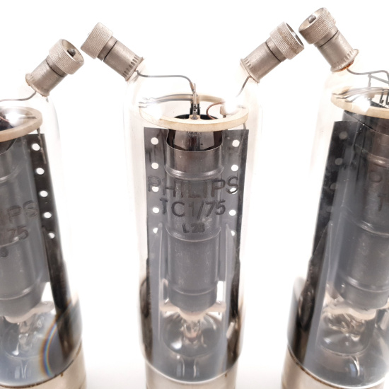 4 X TC1/75 PHILIPS TUBE. BLACK...
