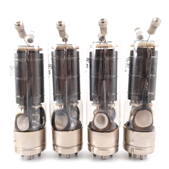 4 X TC1/75 PHILIPS TUBE. BLACK...