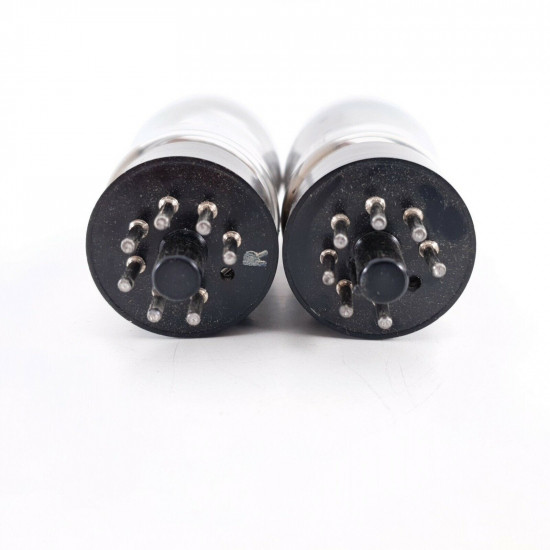 2 X EL33 TUBE. MULLARD. SMOKED GLASS. DUAL D-G. 1950s. MATCHED PAIR. CÑ  ENA