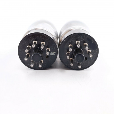 2 X EL33 TUBE. MULLARD. SMOKED GLASS. DUAL D-G. 1950s. MATCHED PAIR. CÑ  ENA