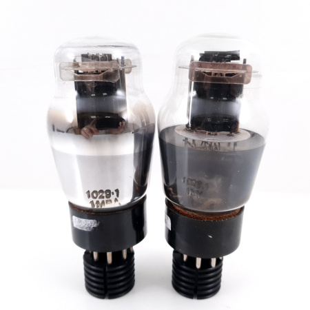 2 X ECC31 MULLARD TUBE. BLACK PLATES. MATCHED PAIR. NOS. ENA AG