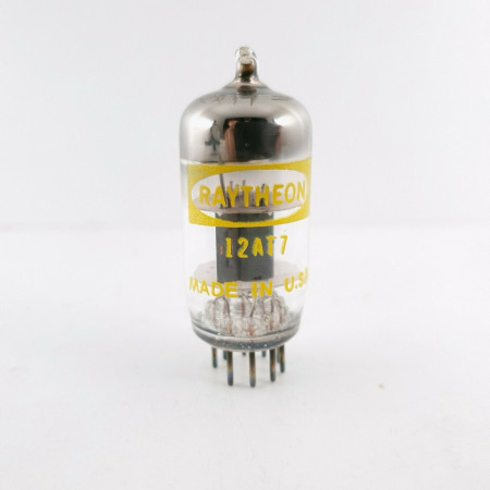 1 X 12AT7 TUBE. RAYTHEON BRAND. GREY PLATES. D-GETTER. 1960s PRODUCTION. CF  ENA