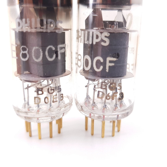 2 X E80CF PHILIPS TUBE. VALVO HAMBURG...