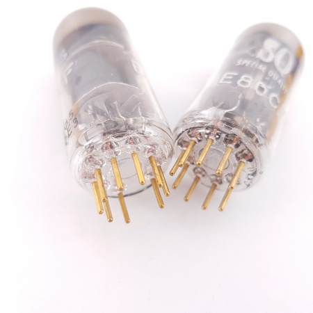 2 X E80CF PHILIPS TUBE. VALVO HAMBURG PROD. MATCHED PAIR. GOLD PIN. NOS/NIB. RCB370