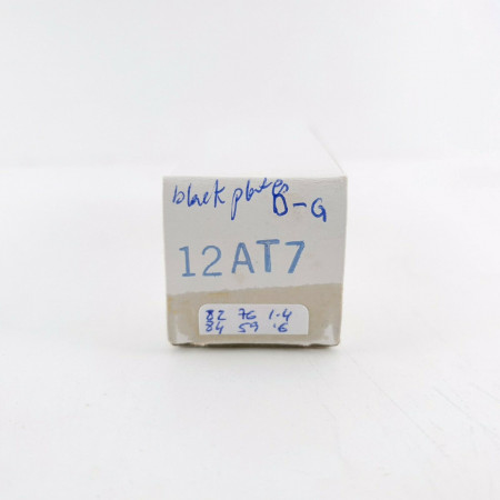 1 X 12AT7 TUBE. RAYTHEON BRAND. BLACK PLATES. D-GETTER. 1960s PRODUCTION CF  ENA