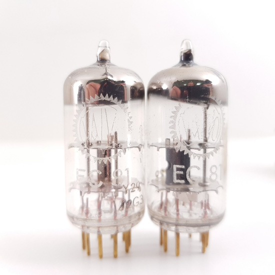 2 X EC81 VALVO TUBE. 1960s PHILIPS...
