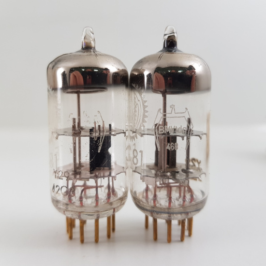 2 X EC81 VALVO TUBE. 1960s PHILIPS...