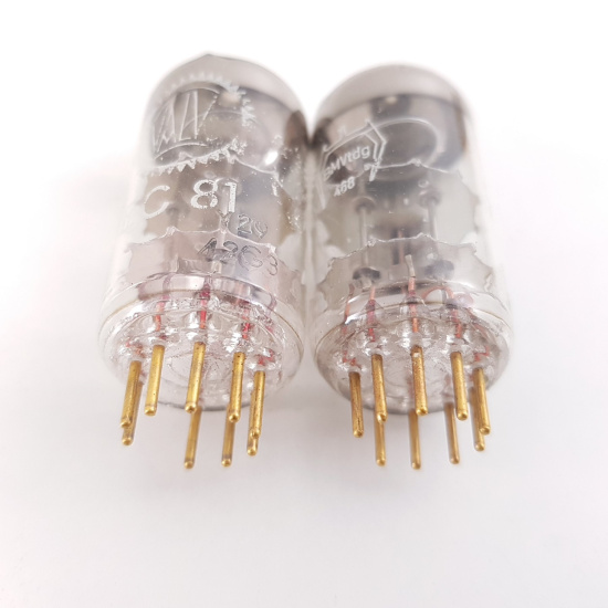 2 X EC81 VALVO TUBE. 1960s PHILIPS...