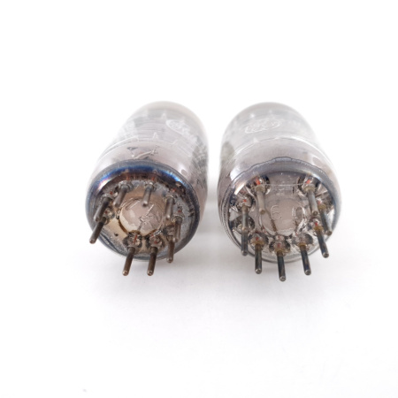 2 X JG 12AT7WA GENERAL ELECTRIC TUBE. BLACK PLATES. 3MICA. MATCHED PAIR 3. CH100