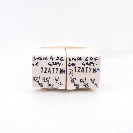 2 X 12AT7WA GENERAL ELECTRIC TUBE. 1950s PROD. 3 MICA. MATCHED PAIR 5. CH100