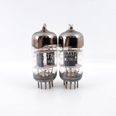 2 X 12AT7WA GENERAL ELECTRIC TUBE. 1950s PROD. 3 MICA. MATCHED PAIR 5. CH100