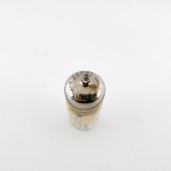 1 X 12AT7 TUBE. RAYTHEON BRAND. BLACK PLATES. D-GETTER. 1960s PRODUCTION CF  ENA